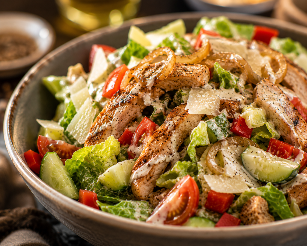 Caesar salat – fertig angerichtet