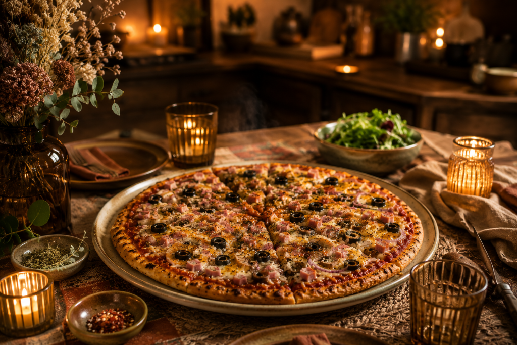Protein pizza – fertig angerichtet