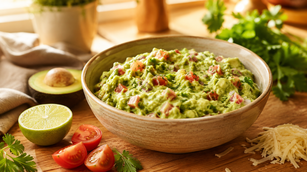 Cremige Auberginen-Guacamole mit Tomaten und Kräutern